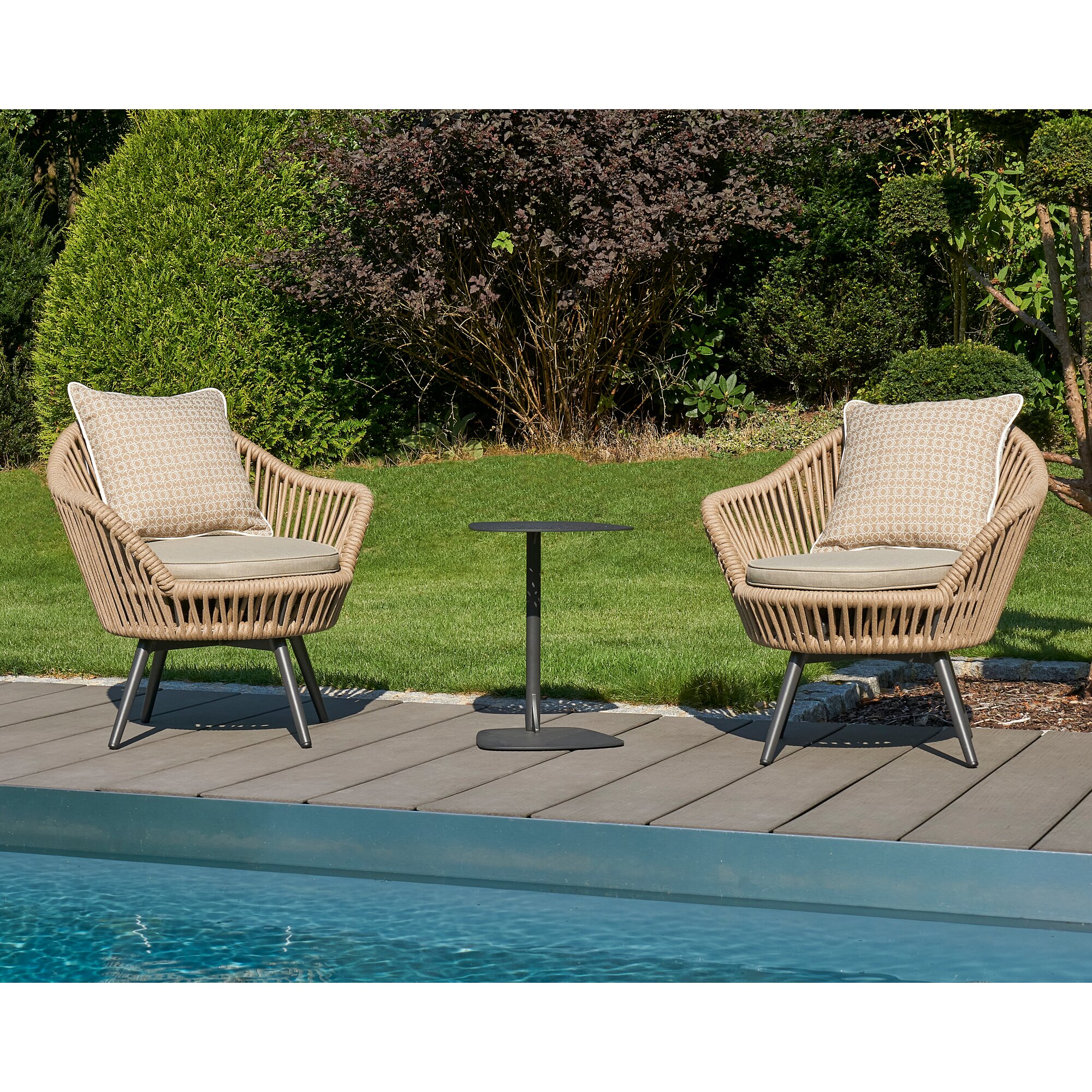 La Casa »Bari« Outdoor Drehsessel natur 81,5x83,5x77,5 cm