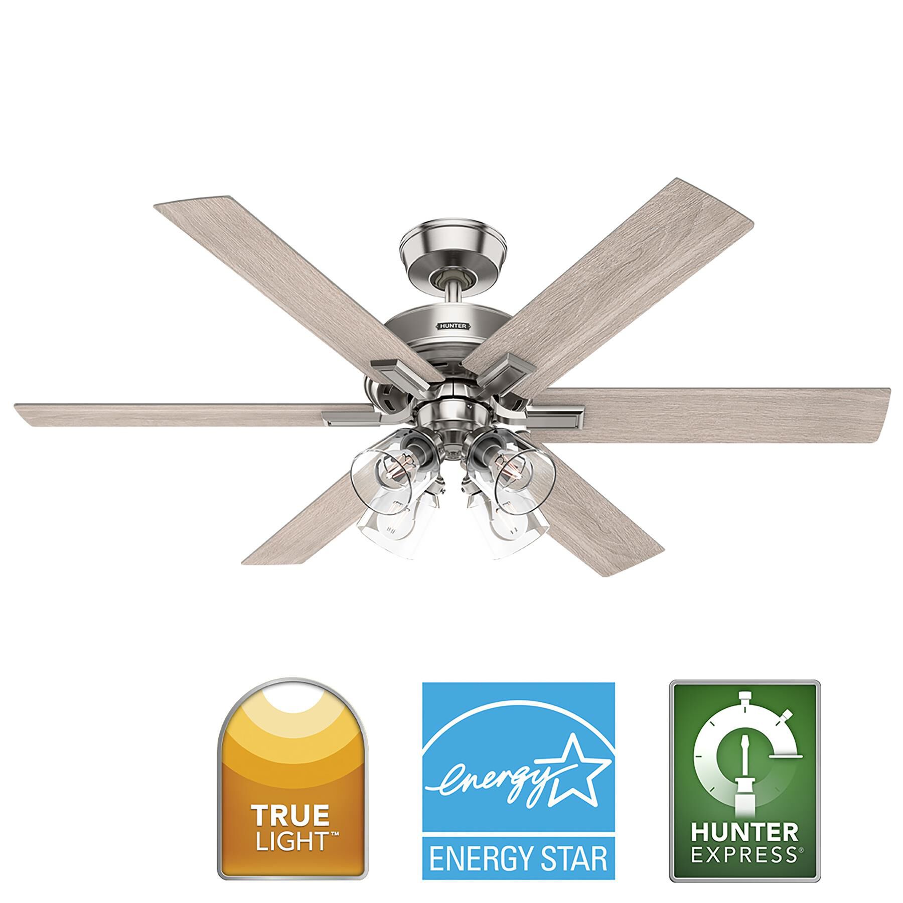 Hunter Fan Fonthill 52 Inch Ceiling Fan with Light Kit - 52901