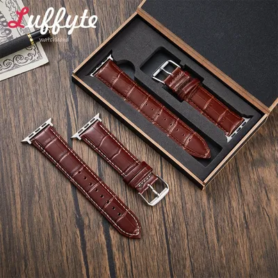 Echtleder-Uhrenarmband für Apple Watch 38/40/41/42/46/49/44/45 mm für Iwatch 10 9 8 7 6 5 4 3 2 1 Se Image