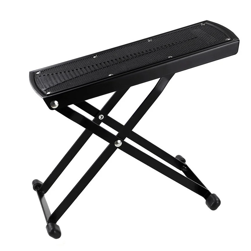 Gitarren fuß stütze Pedal Metall rutsch festes Gummi polster verstellbares klappbares 6-Positionen-Fußbrett für Gitarren zubehör Image