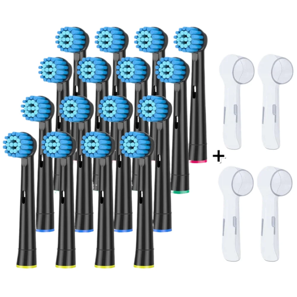 Empfindlicher Ersatzkopf, generisch für Oral B, sanfte Action-Bürstenköpfe für empfindliches Zahnfleisch, Zähne und sanfte Aufhellung Image