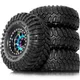 4pcs 1.9'' Beadlock Wheels and Tires Rim Offset -8.9mm OD 4.53'' for 1/10 RC Crawler Car TRX4 TRX6 SCX10 90046 CC01 D90 D110