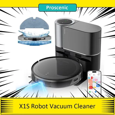 Pro scenic x1s Roboter Staubsauger mit Mopp, 2,5 pa Saugkraft selbst leer, 180 l Staubbeutel, min Image