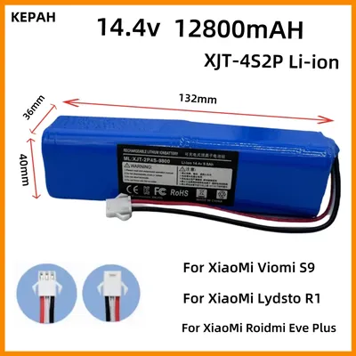 2025 100% Original Für XiaoMi Viomi S9 Lydsto R1 Roidmi Eve Plus 14,4 V lithium-batterie 2P4S 4800 Image