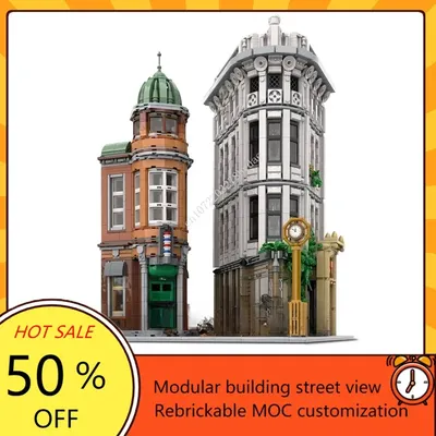 4094 PCS Modulare Flatiron MOC Stadt Street View DIY Ziegel Moderne Baustein Architektur Sammlung Serie Spielzeug Geschenke Image