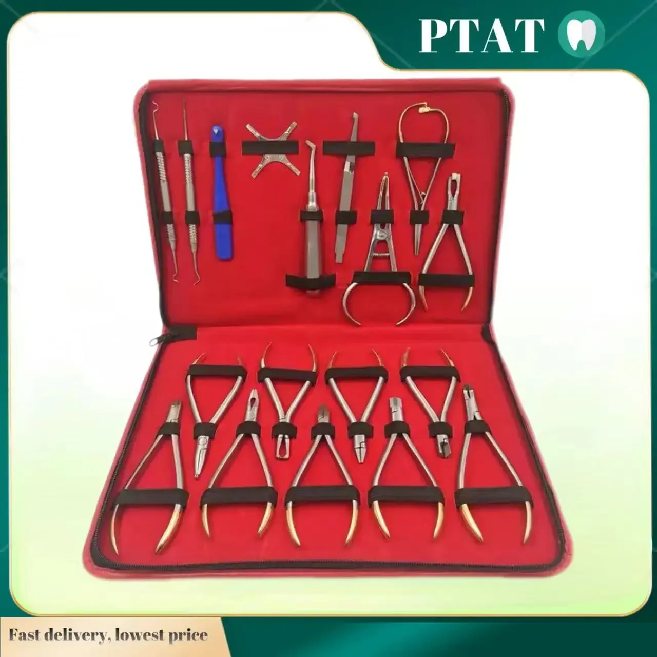 Dental Kieferorthopädie Zangen Set 18 stücke Kieferorthopädische Zange Distal End Cutter Zange Halterung Brace Remover Zange Zahnmedizin Produkt Image