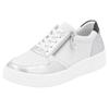 Plateausneaker REMONTE, Damen, Gr. 38, silber (weiß, silberfarben, schwarz), Leder, Lederimitat, sportlich, Schuhe, Freizeitschuh, Halbschuh, Schnürschuh mit Schaftrandpolsterung