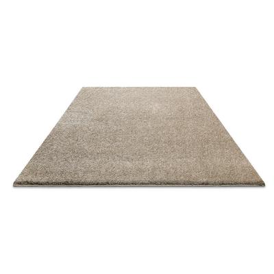 Hochflor-Teppich WECON HOME "Manta", beige (sand beige), B:80cm H:25mm L:150cm, Polyester, Teppiche, Läufer, Langflor maschinell gewebt, robust, Wohn- & Schlafzimmer, uni Image