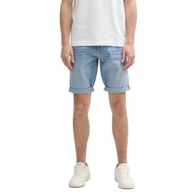 Jeansshorts TOM TAILOR "JOSH", Herren, Gr. 36, N-Gr, blau (light stone blau denim), Denim/Jeans, Obermaterial: 98% Baumw