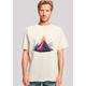 T-Shirt F4NT4STIC "Vulkanausbruch", Herren, Gr. 4XL, beige (sand), Obermaterial: 100% Baumwolle, casual, oversize, Rundhals, Kurzarm ohne Bündchen, Shirts, Premium Qualität
