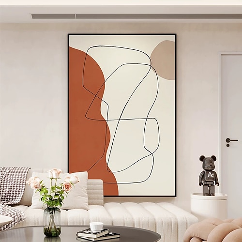 Mintura handgefertigte abstrakte Ölgemälde auf Leinwand, Wandkunst, Dekoration, modernes Bild für die Inneneinrichtung, gerolltes, rahmenloses, ungedehntes Gemälde Image