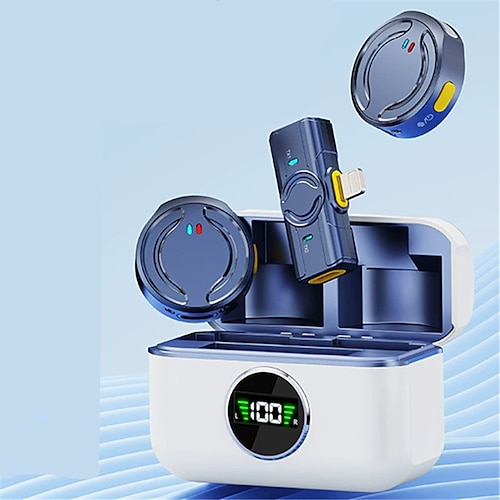 Neues kabelloses Ansteckmikrofon Q81 von einem bis zwei mit Ladekoffer, Douyin-Liveübertragung, intelligente Rauschunterdrückung, kabelloses Mini Image