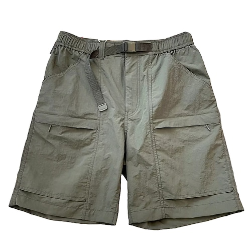 Herren Taktische Shorts Cargo Shorts Kurze Hosen Shorts Kurze Hosen Bermudas Elastische Taille Tasche mit Reißverschluss Gerade geschnitten Glatt Atmungsaktiv Schnelltrocknend Knielänge Outdoor Image