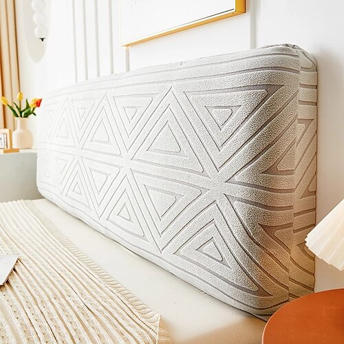 Dehnbare Bettkopfteilabdeckung Schutzhülle einfarbige staubdichte Bettkopfabdeckung Image