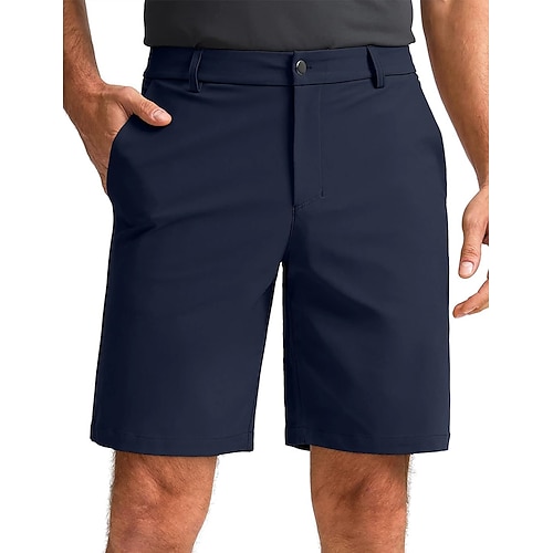 Herren Shorts Schicke Shorts Sommershorts Kurze Golfhosen Tasche Gerader Schnitt Einfach Schnelltrocknend Atmungsaktiv Knielang Outdoor Geschäft Täglich Mode Lässig / Sportlich Schwarz Weiß Image