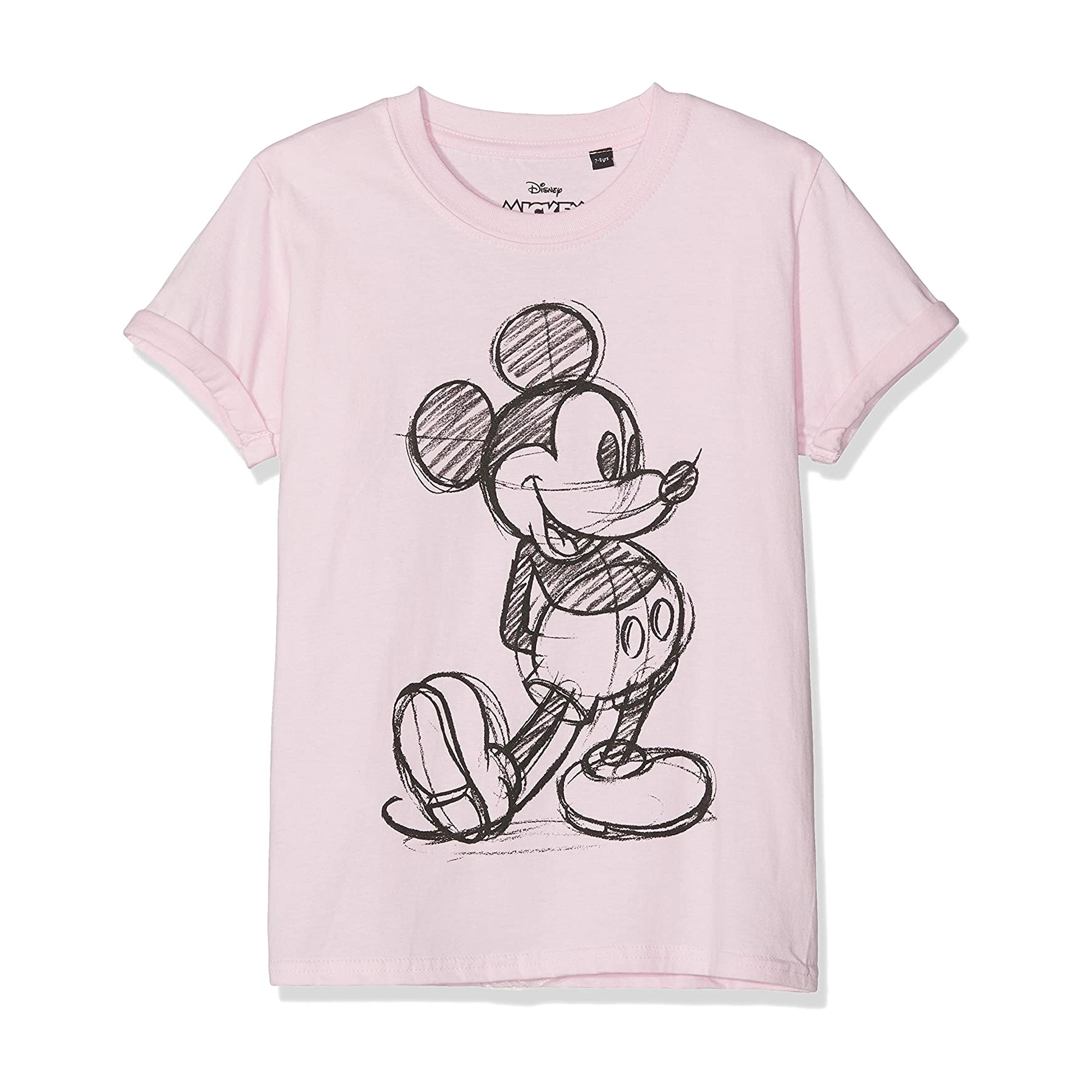 Disney T-Shirt für Mädchen mit Mickey Mouse-Skizze (hellrosa) Image