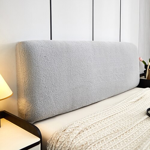 Samt Bett Kopfteil Abdeckung Twin Voll Königin Kalifornien König Stärke Verdickte Bett Kopf Abdeckung einfarbige Staubdichte Kopfteil Slipcover Schutz für Schlafzimmer Dekor Image