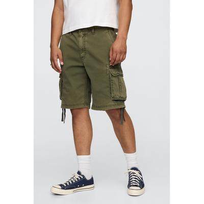 Gap Mens Olive Green Twill Cargo Baggy Shorts - Olive Green