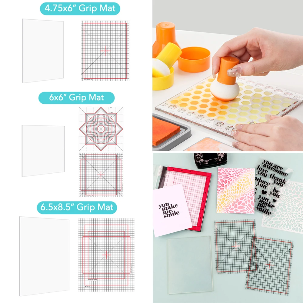 Mehrzweck-Photopolymer-Griffmatte, passend für rutschfeste Klebematten für Stempelpositionierungswerkzeuge, Stabmatten, um den Karton auf Ort zu halten Image