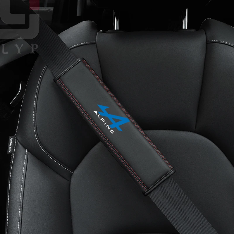 Für alpine 1pc Rindsleder Auto Innen Sitz Gürtel Schutz Abdeckung Für Seat ibizacar Auto Zubehör Image