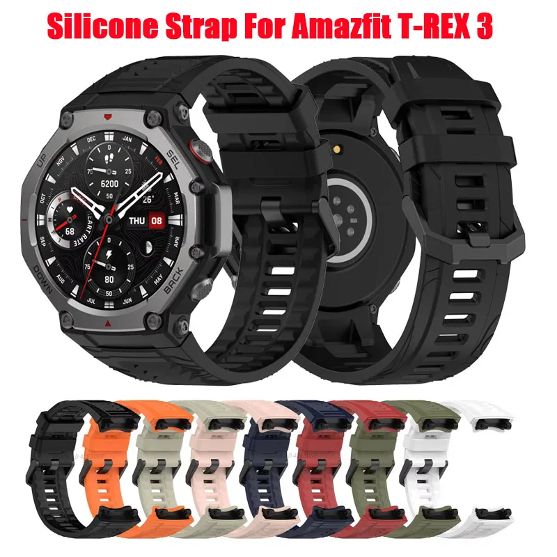 Silikon Strap Für Huami Amazfit T-Rex 3 Smartwatch Band Sport Armband Für Amazfit TRex 3 Armband Ersatz Gürtel zubehör Image
