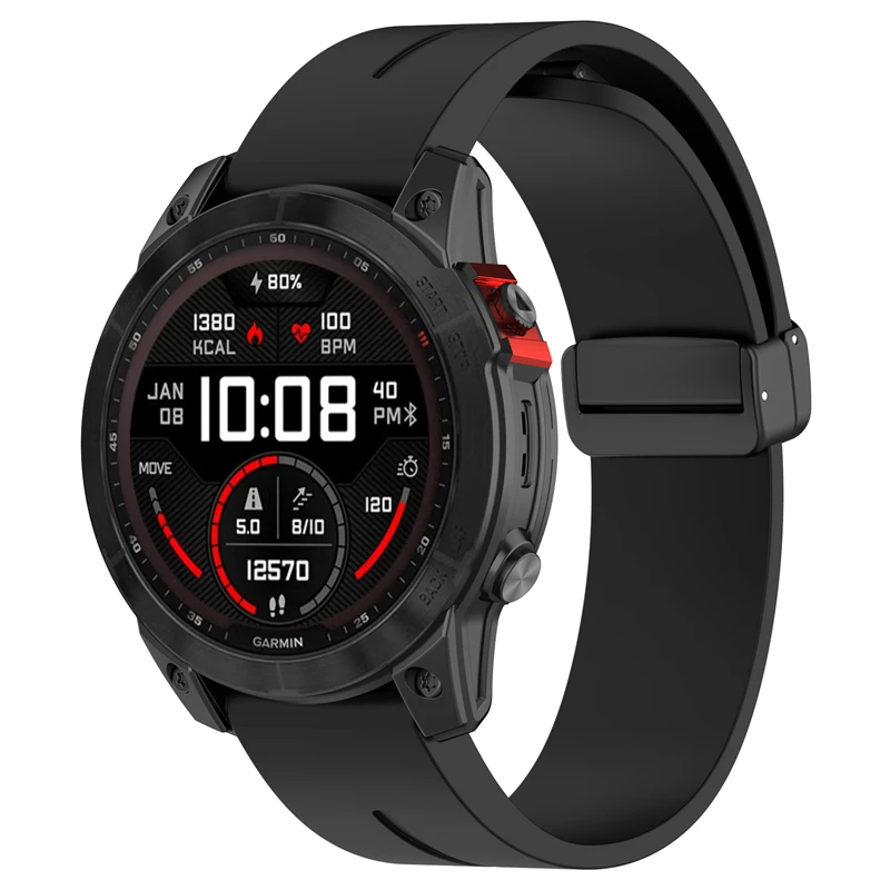 22 20 26mm Silikon Magnets chn allen bänder für Garmin Fenix 7 6 5 Gen 2 Epix Easyfit Armband Fenix 7x 6x5x7s 6s 5s 965 Uhr Image