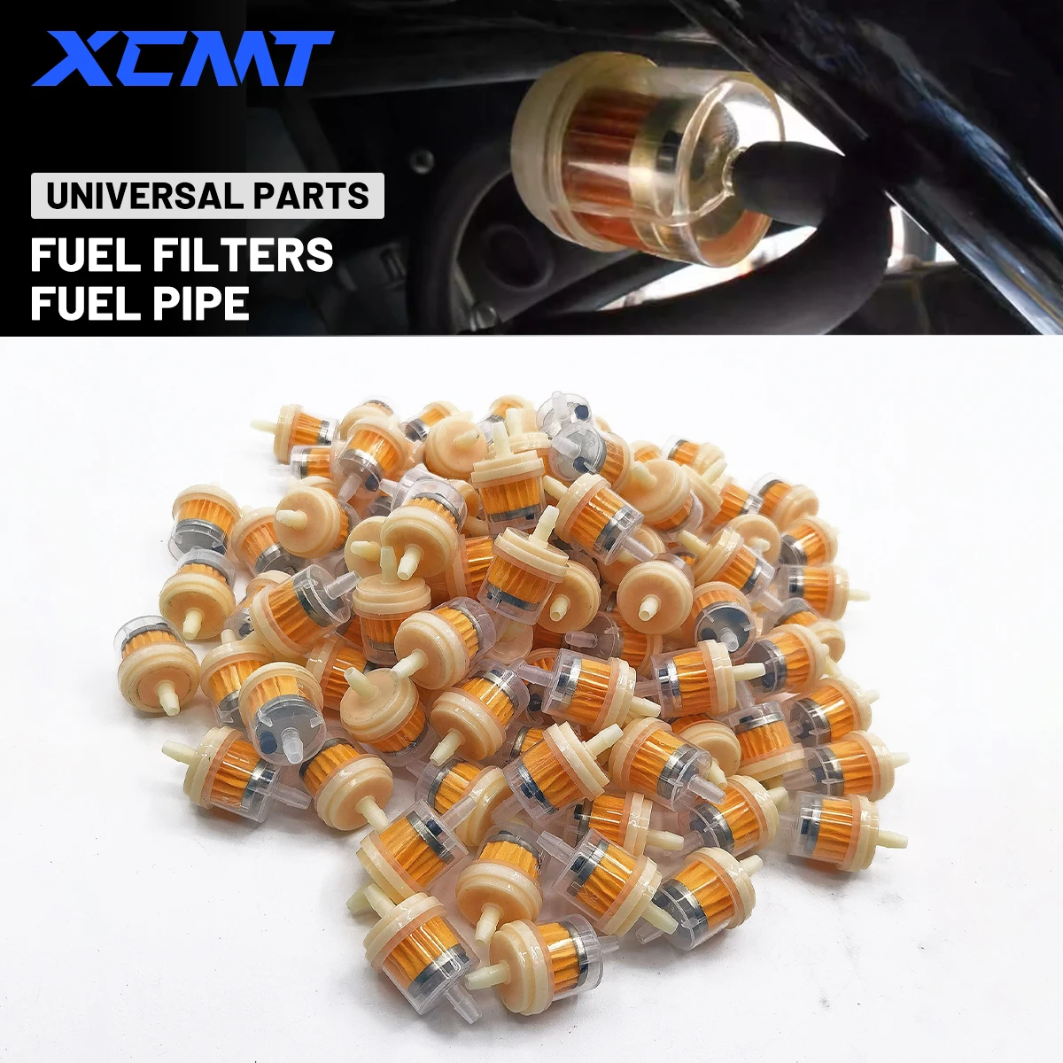 1/3/5/10 stücke Professionelle Universal Benzin Gas Kraftstoff Benzin Öl Filter für Motorrad Moped Roller Dirt Bike ATV Zubehör Image