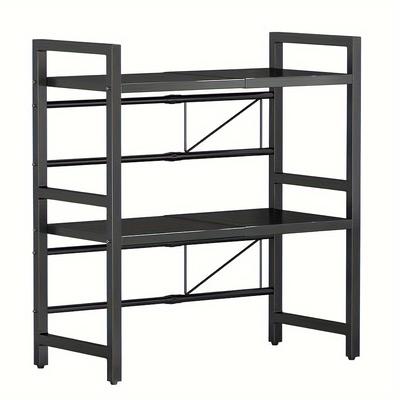 TEMU Dual-tier Storage Shelf With Length, Storage For Home Use, Kitchen Organizer Rack For Microwave Electric Cooker Image