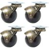 2,0 Zoll, Kugelrollen) Set mit 4 Kugelrollen, 360-Grad-Lenkrollen, Rad mit Kapuze, Vintage-Bronze
