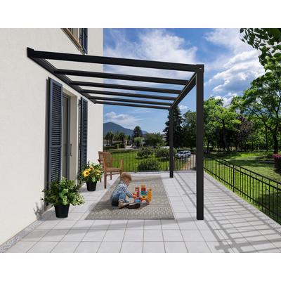 Terrassendach PALRAM - CANOPIA "Stockholm Alu Terrassenüberdachung", grau, B:370cm T:331cm, Aluminium, Polycarbonat (PC), Terrassenüberdachungen, einfache DIY Montage Image
