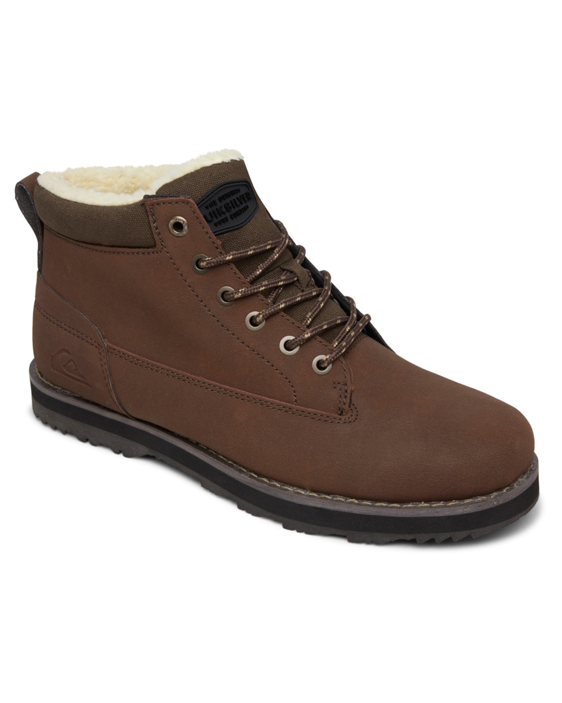 Winterboots QUIKSILVER "Mission V", Herren, Gr. 9(42), braun (braun, braun, braun), Obermaterial: Leder / Futter: Textil / Außensohle: Gummi, Schuhe Winterboots