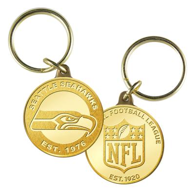 Schlüsselanhänger mit geprägter Münze der Seattle Seahawks Image