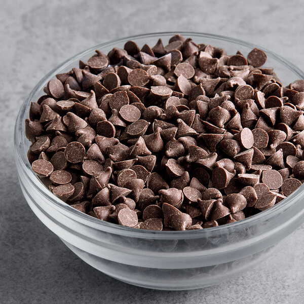 Clasen Quality Chocolate Atlas Dark 4M Chocolate Flavored Baking Chips 50 lb.