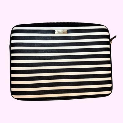 Kate Spade Accessories | Kate Spade New York | Black And White Striped Laptop Sleeve | Color: Black/White | Size: Os