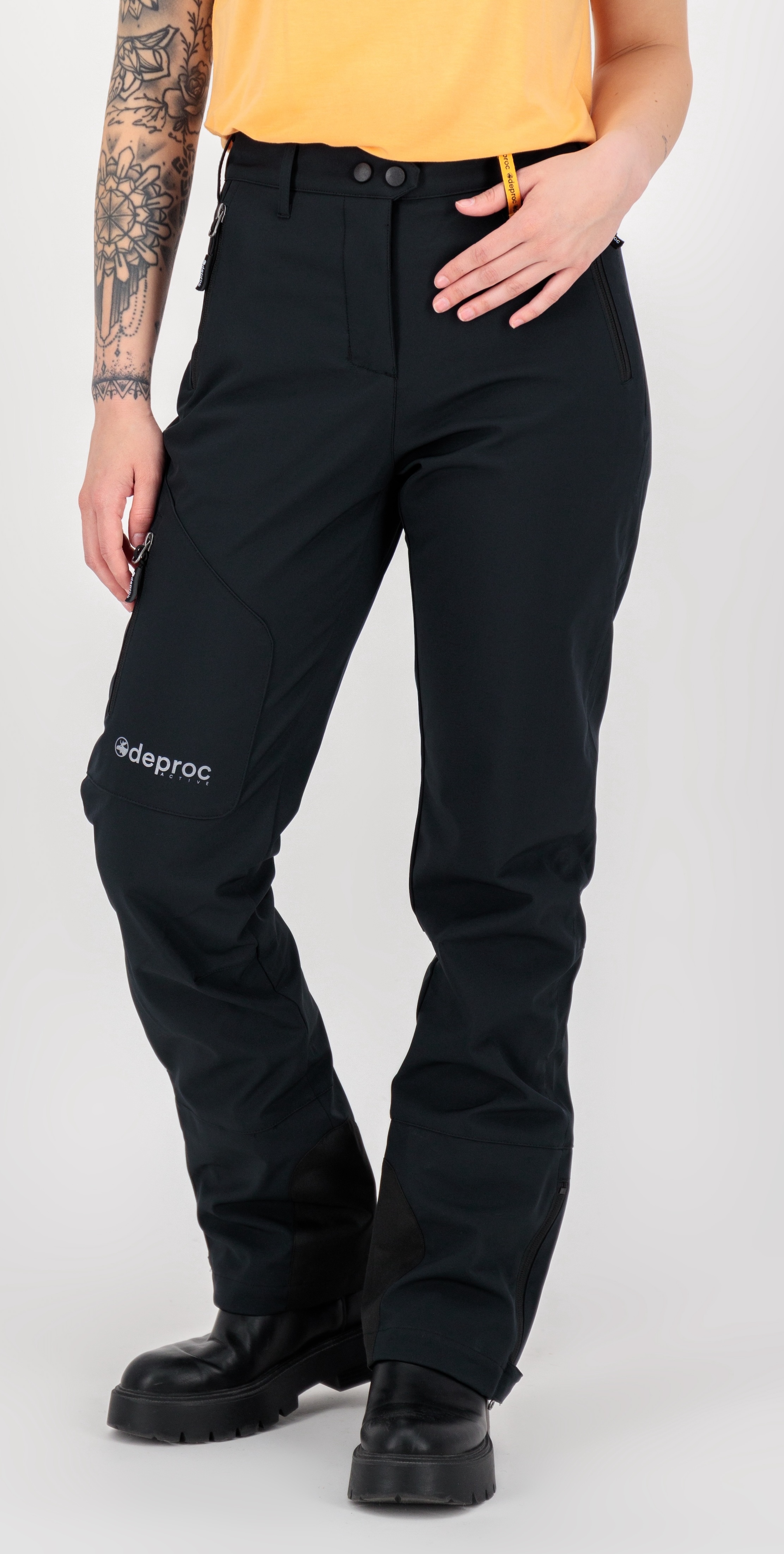 Softshellhose DEPROC ACTIVE "STERLING WNTR WMN", Damen, Gr. 20, Normalgrößen, schwarz, 96% Polyester; 4% Elastan mit TPU Membrane, Hosen, auch in Großen Größen erhältlich Image