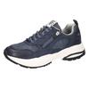 Sneaker WALDLÄUFER "H-PERO", Herren, Gr. 9,5 (44), blau (dunkelblau), Textil, Lederimitat, sportlich, Schuhe, Halbschuh, Schnürschuh, Freizeitschuh, Komfortweite H (= sehr weit)