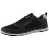 Sneaker TOM TAILOR, Herren, Gr. 41, schwarz, Textil, Lederimitat, sportlich, Schuhe, Freizeitschuh, Halbschuh, Schnürschuh mit Kontrast-Rahmennaht