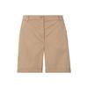 Shorts TOMMY HILFIGER CURVE "CRV CO BLEND GMD CHINO SHORT", Damen, Gr. 46, N-Gr, beige, Web, Obermaterial: 65% Baumwolle, 33% Lyocell, 2% Elasthan, unifarben, casual, relaxed fit knielang, Hosen, in Großen Größen, Chino Qualität, Logostickerei