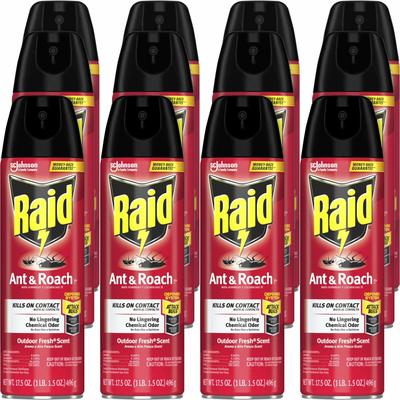 Raid Ant & Roach Killer Spray, 17.50 fl oz, 12/Carton (SJN365986CT)