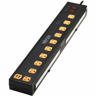 Tripp Lite by Eaton Protect It! TLP1006USB 10-Outlets Surge Suppressor/Protector, 10 x NEMA 5-15R, 1350 J, 120 V AC Input, USB, 6 ft (TRPTLP1006USB)