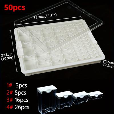 TEMU Accessory Kit With 42/50/78-grid Storage Boxes - Multipurpose Bead Organizer For Diy Diamond Art Crafts