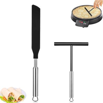 TEMU Elevapulse Spatula And Distributor Set, Stainless Steel 304, Turner, Accessories, Crepe Pan, Crepe Distributor, Maker Accessories, Pan, Pancake Turner Image
