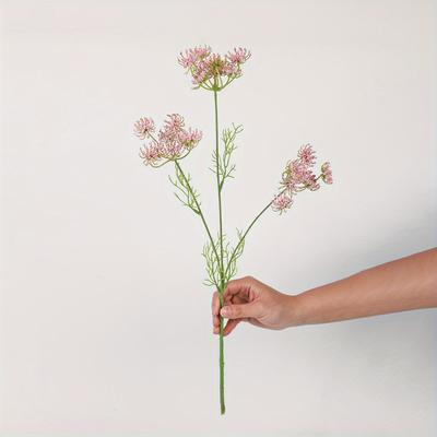 TEMU 1pc Classic Artificial Lace Flowers, 20in Uv Resistant Plastic Fake Plants, Indoor & Outdoor Decor, Garden Landscape, Hotel , Seasonal Festivals, Easter, Thanksgiving, Valentine's, Day Image