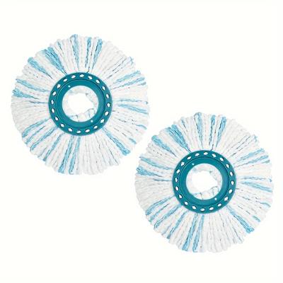 TEMU Thicken Soft Microfiber 2/3/5pcs Mop Replacement Heads Compatible With Clean Twist Disc Mop Easy To Clean Strong Dust Clean And Water Absorption Cleaning Accessories Image