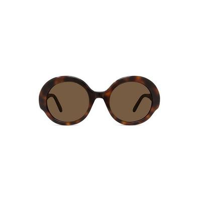 Round Frame Sunglasses - Brown - Loewe Sunglasses