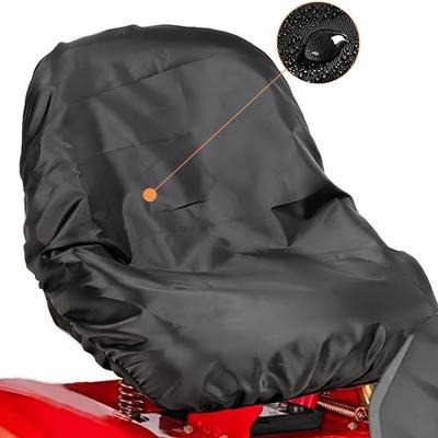 TEMU Heavy-duty Waterproof Tractor Seat Cover, Black Polyester - Fit For , , , Riding Lawn Mowers - With Drawstring Closure