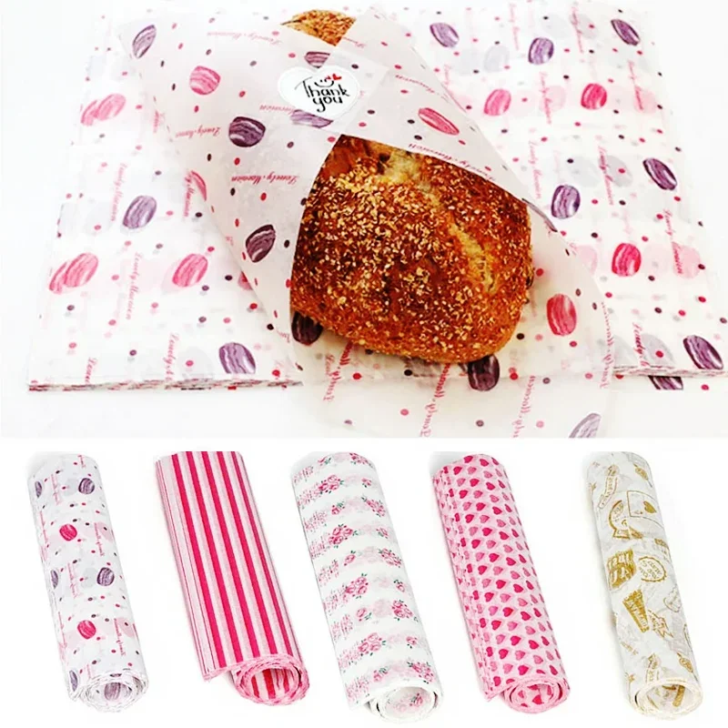 Ölpapier in Lebensmittelqualität in Lebensmittelqualität, Backwerkzeuge, Lebensmittelverpackung, Brot, Süßigkeiten, Kuchen, Burger, Pommes Frites, Ölpapier, Sandwich-Wachspapier Image