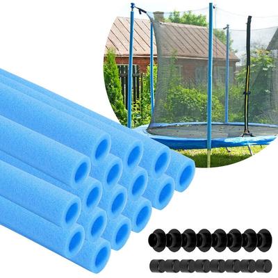 Trampolin Schaumstoff 92 cm Schaumstoffrohre Schaumstoffpolster Stangenschutz(Blau, 16 Stück) Image