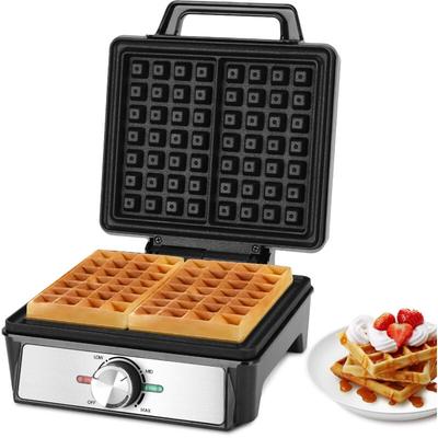 Waffeleisen für 2 belgische Waffeln, 1600W, Antihaftbeschichtung, 20,2x17,2x2 cm, Waffelautomat mit