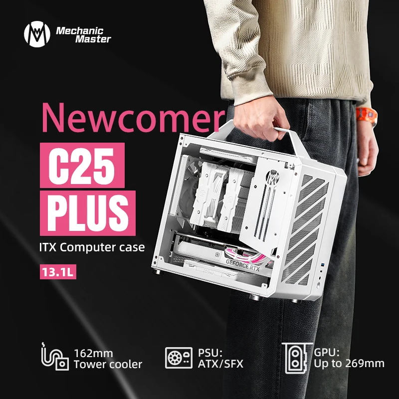 Mechanic Master C25Plus boîtier PC ITX MATX Portable classique conception industrielle multifonctionnel en aluminium Mini boîtier d
